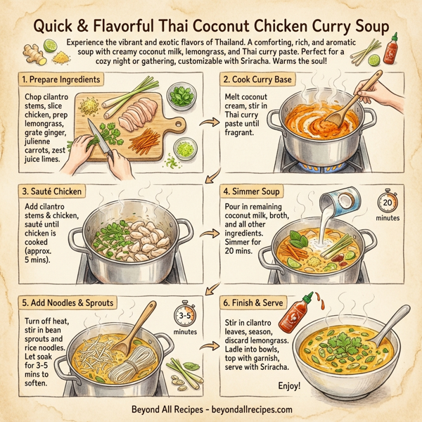 Quick & Flavorful Thai Coconut Chicken Curry Soup instructions