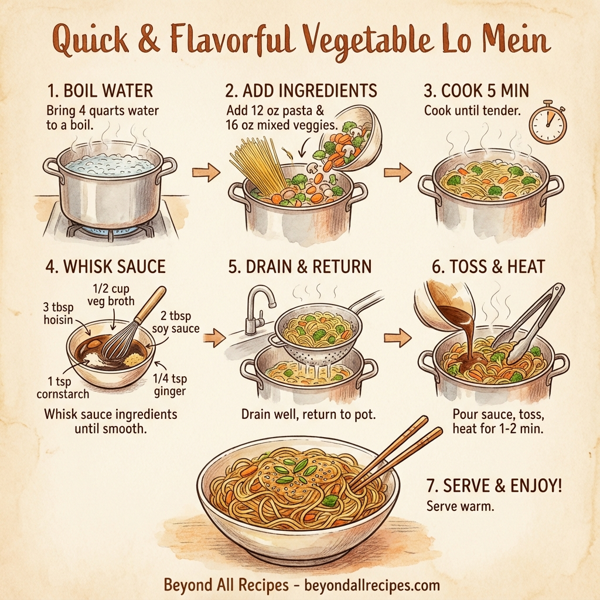 Quick & Flavorful Vegetable Lo Mein instructions