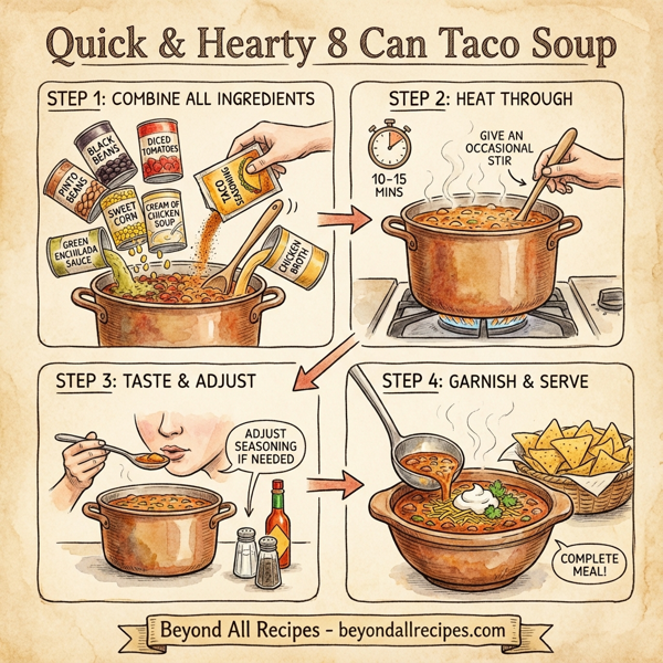 Quick & Hearty 8 Can Taco Soup instructions