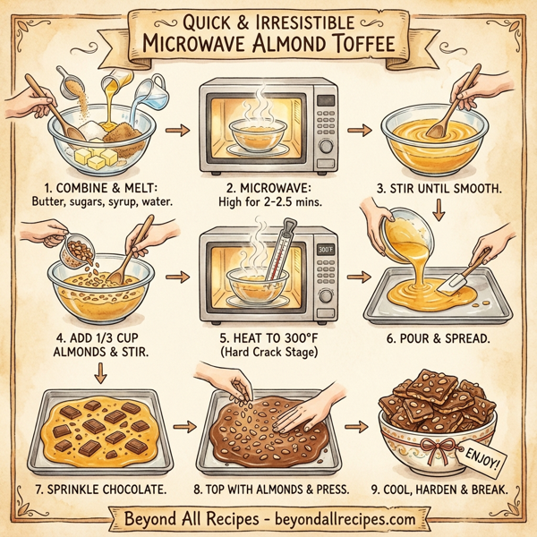 Quick & Irresistible Microwave Almond Toffee instructions