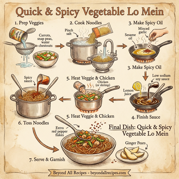 Quick & Spicy Vegetable Lo Mein instructions