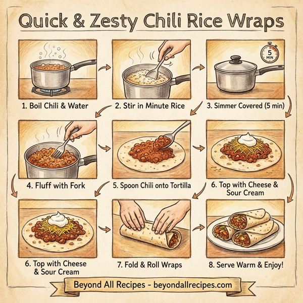 Quick & Zesty Chili Rice Wraps instructions