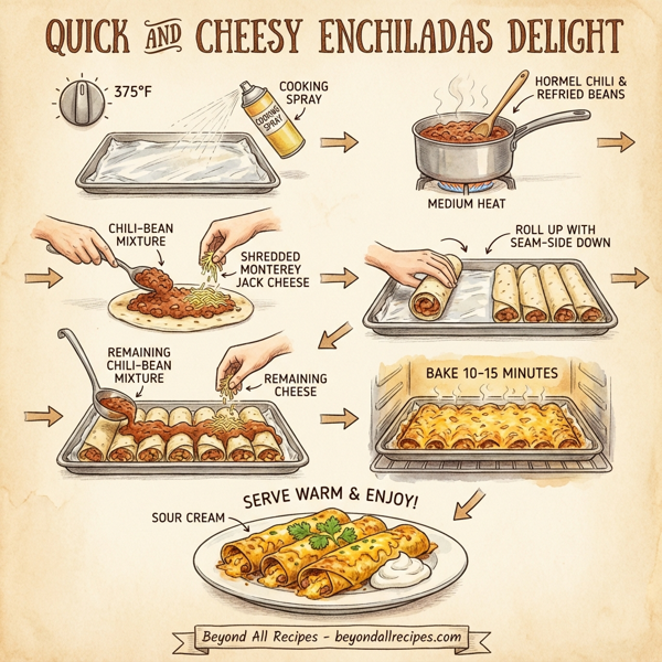 Quick and Cheesy Enchiladas Delight instructions