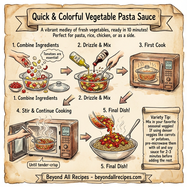 Quick and Colorful Vegetable Pasta Sauce instructions