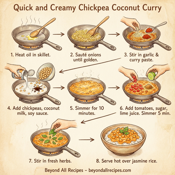 Quick and Creamy Chickpea Coconut Curry instructions