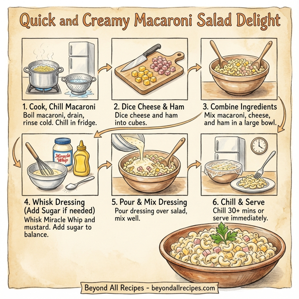 Quick and Creamy Macaroni Salad Delight instructions