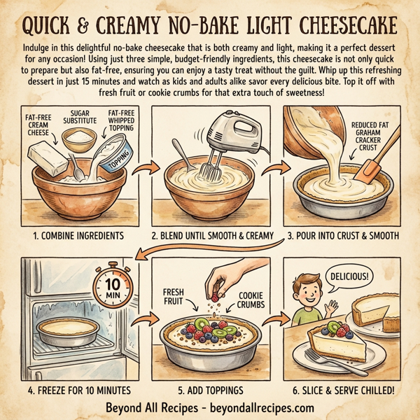 Quick and Creamy No-Bake Light Cheesecake instructions