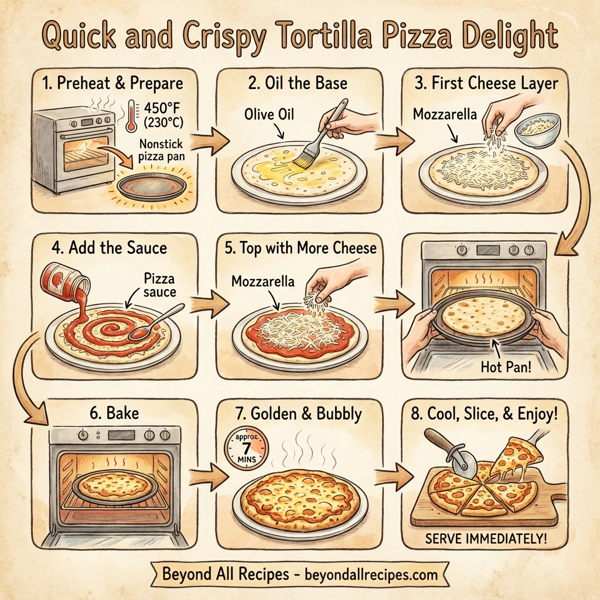 Quick and Crispy Tortilla Pizza Delight instructions