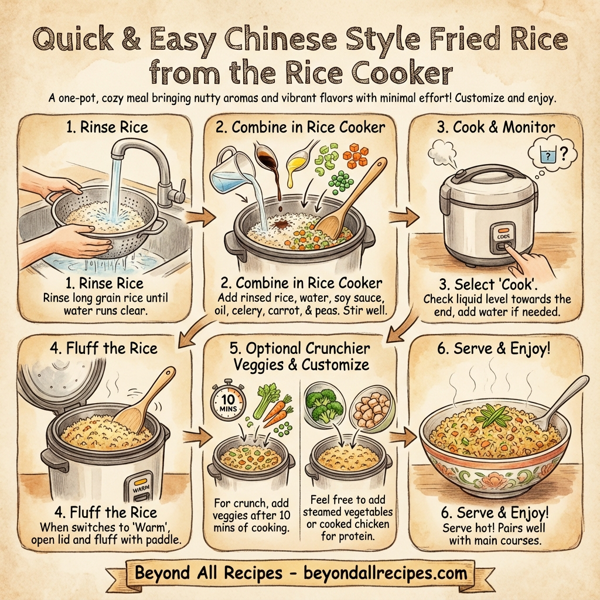 Quick and Easy Chinese Style Fried Rice from the Rice Cooker instructions