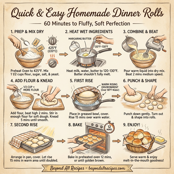 Quick and Easy Homemade Dinner Rolls instructions