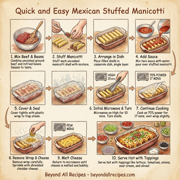 Quick and Easy Mexican Stuffed Manicotti instructions
