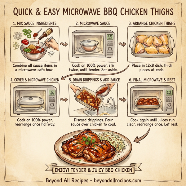 Quick and Easy Microwave BBQ Chicken Thighs instructions