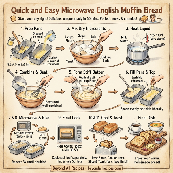 Quick and Easy Microwave English Muffin Bread instructions