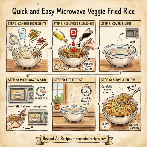 Quick and Easy Microwave Veggie Fried Rice instructions