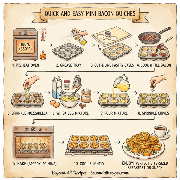 Quick and Easy Mini Bacon Quiches instructions