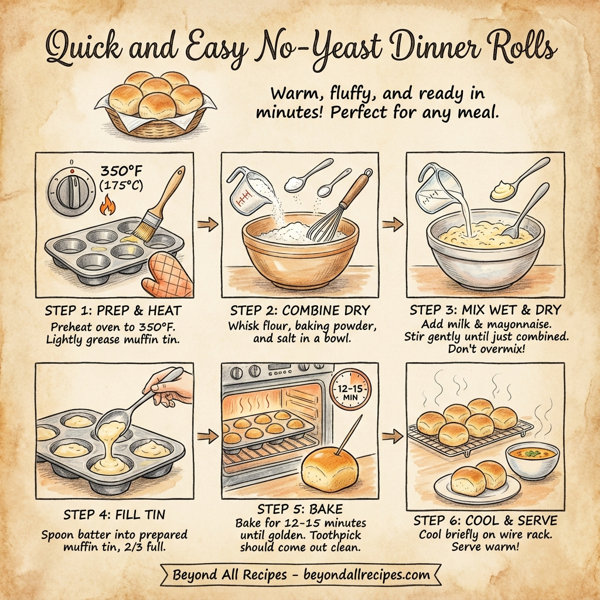 Quick and Easy No-Yeast Dinner Rolls instructions