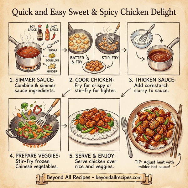 Quick and Easy Sweet and Spicy Chicken Delight instructions
