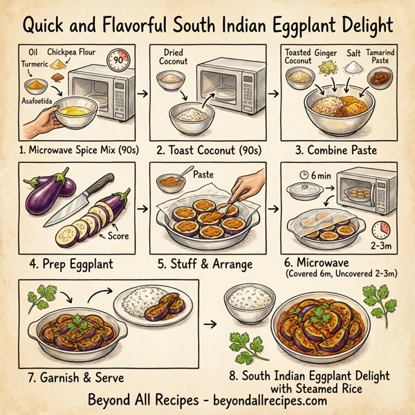Quick and Flavorful South Indian Eggplant Delight instructions