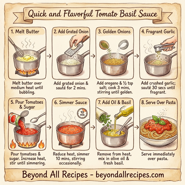 Quick and Flavorful Tomato Basil Sauce instructions