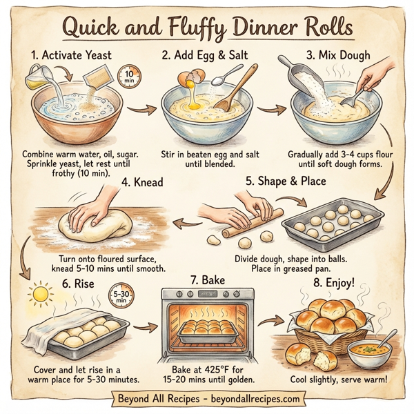 Quick and Fluffy Dinner Rolls instructions