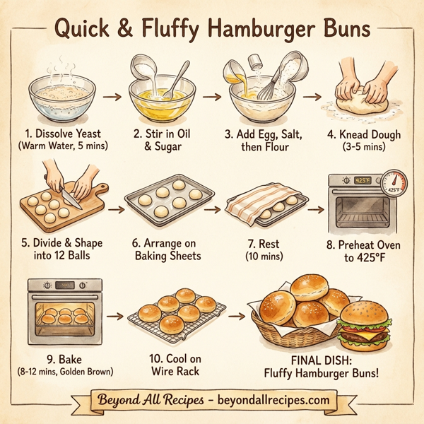 Quick and Fluffy Hamburger Buns instructions