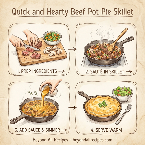 Quick and Hearty Beef Pot Pie Skillet instructions