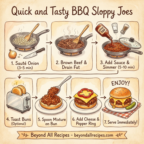 Quick and Tasty BBQ Sloppy Joes instructions