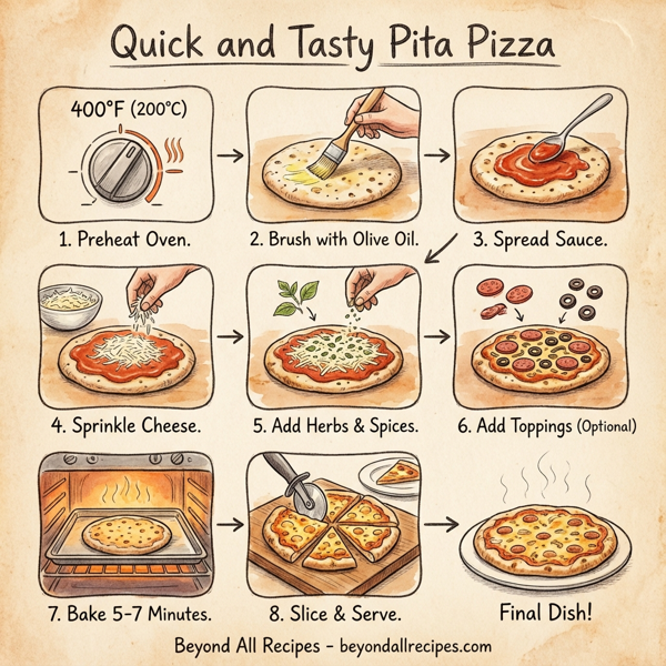 Quick and Tasty Pita Pizza instructions