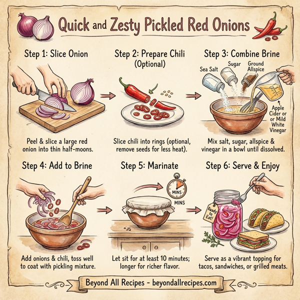 Quick and Zesty Pickled Red Onions instructions