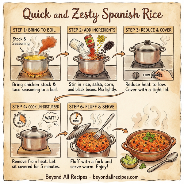 Quick and Zesty Spanish Rice instructions