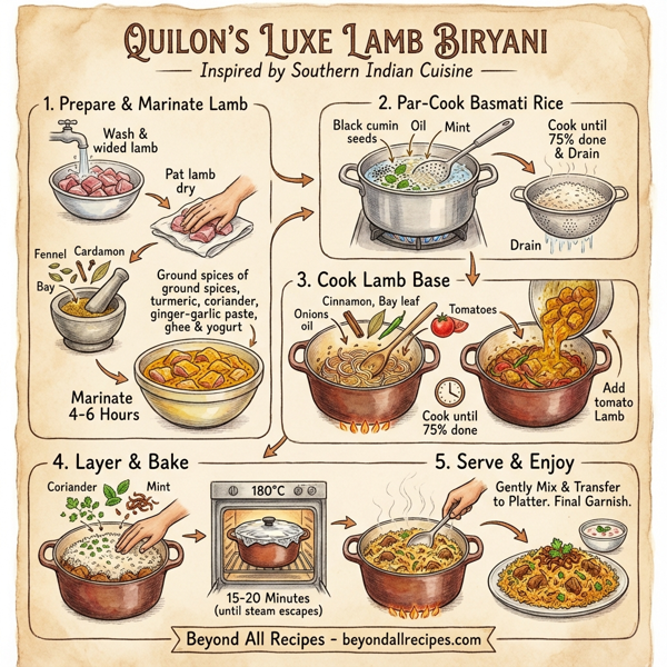 Quilon's Luxe Lamb Biryani instructions