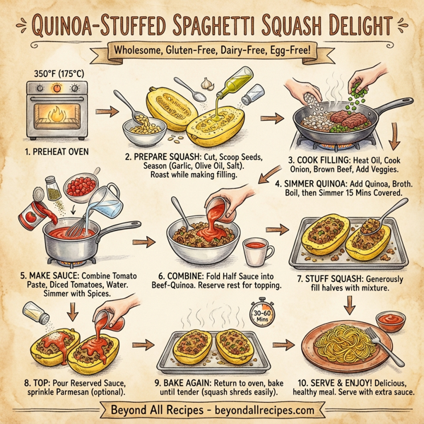 Quinoa-Stuffed Spaghetti Squash Delight instructions