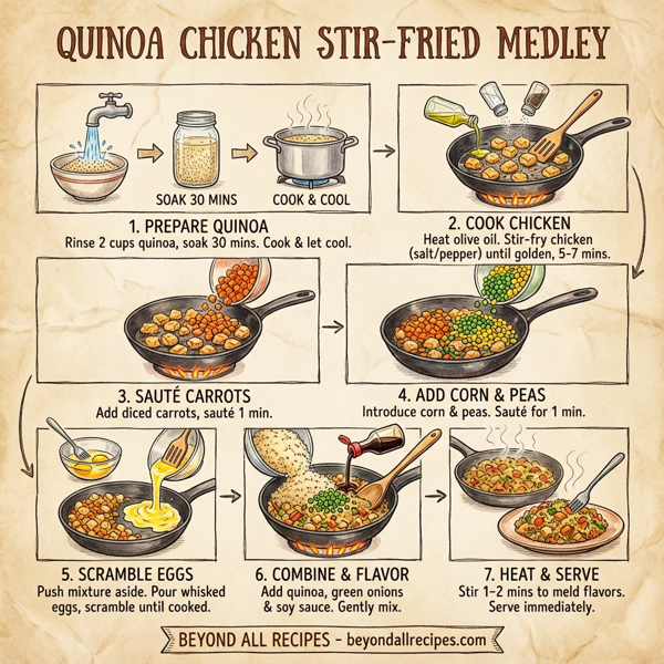 Quinoa Chicken Stir-Fried Medley instructions