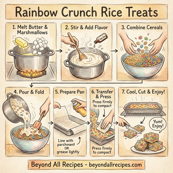Rainbow Crunch Rice Treats instructions