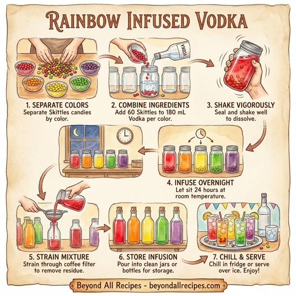 Rainbow Infused Vodka instructions