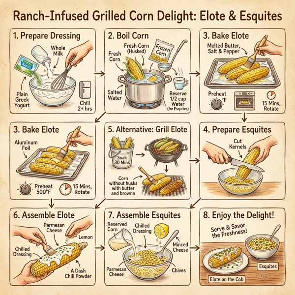 Ranch-Infused Grilled Corn Delight instructions
