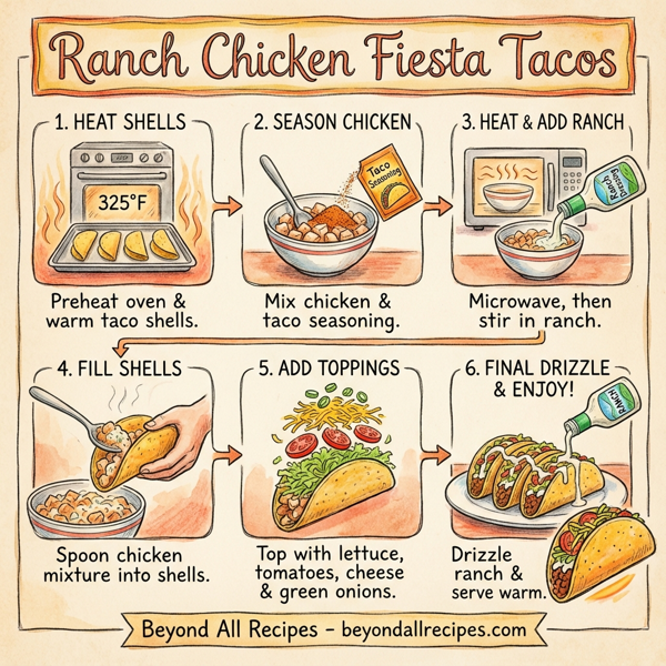 Ranch Chicken Fiesta Tacos instructions