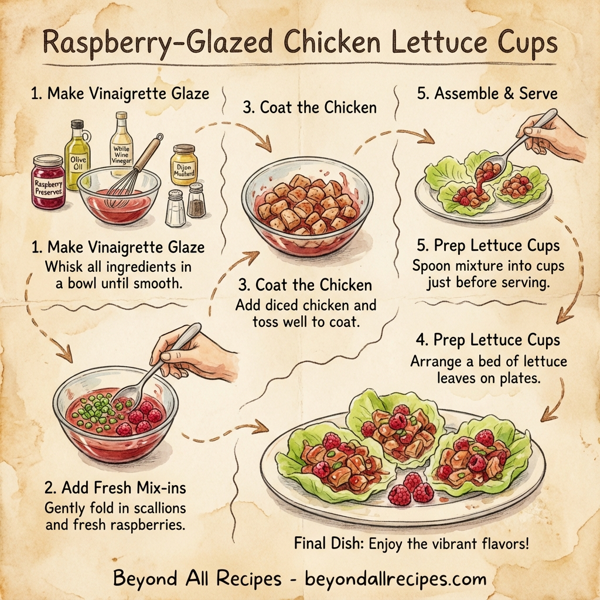 Raspberry-Glazed Chicken Lettuce Cups instructions