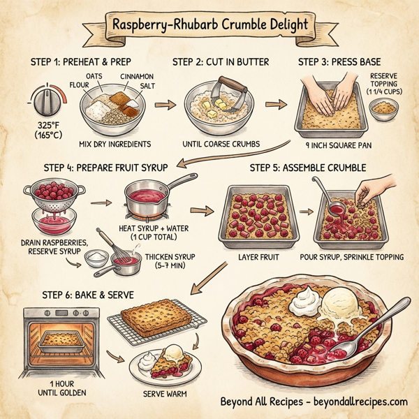 Raspberry-Rhubarb Crumble Delight instructions