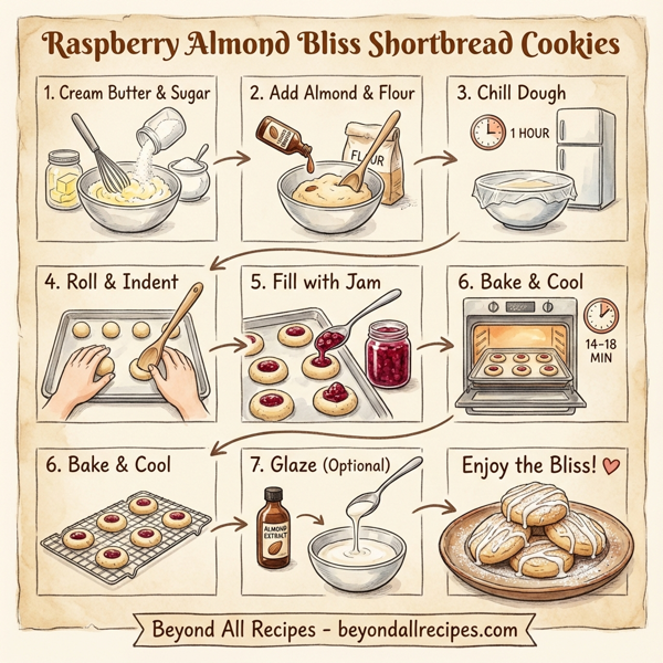 Raspberry Almond Bliss Shortbread Cookies instructions