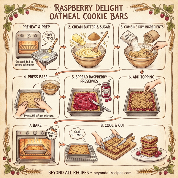 Raspberry Delight Oatmeal Cookie Bars instructions