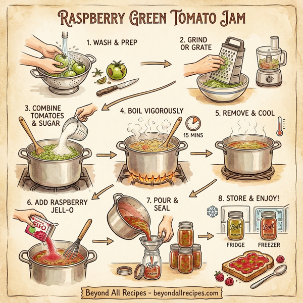 Raspberry Green Tomato Jam instructions