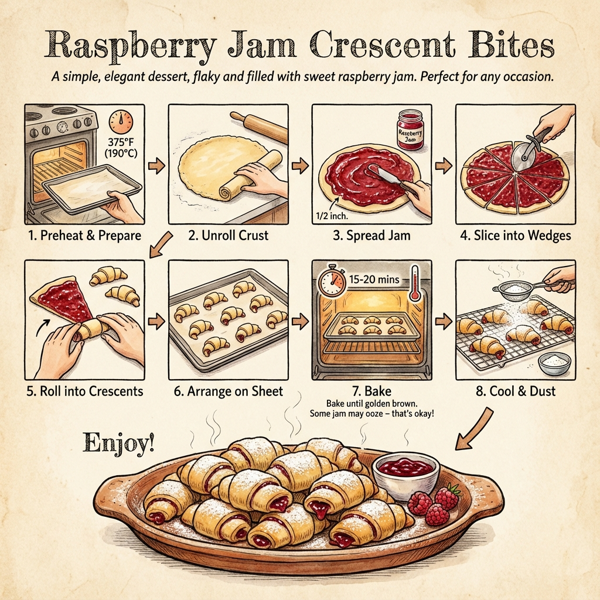 Raspberry Jam Crescent Bites instructions