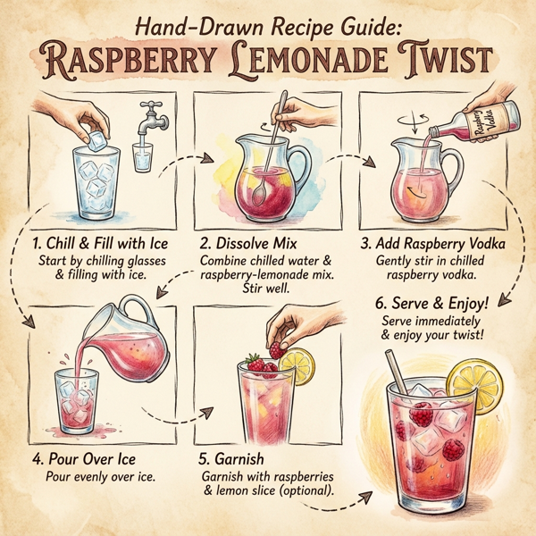 Raspberry Lemonade Twist instructions