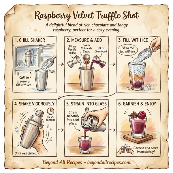 Raspberry Velvet Truffle Shot instructions