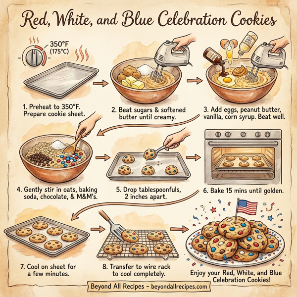 Red, White, and Blue Celebration Cookies instructions