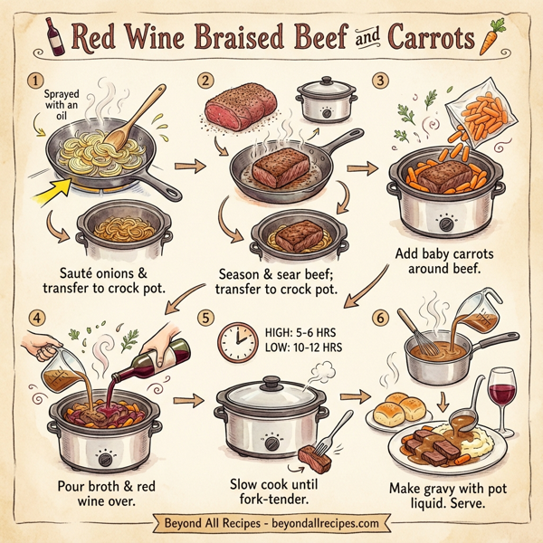 Red Wine Braised Beef and Carrots instructions