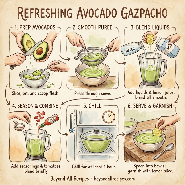Refreshing Avocado Gazpacho instructions