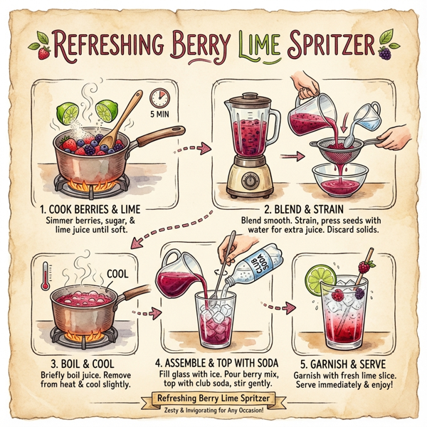 Refreshing Berry Lime Spritzer instructions