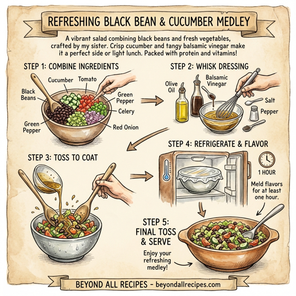 Refreshing Black Bean and Cucumber Medley instructions
